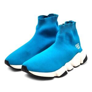Balenciaga Blue Speed Sock Knit Women's Sneakers 525719 W05G0 4605 EU 40 US 10